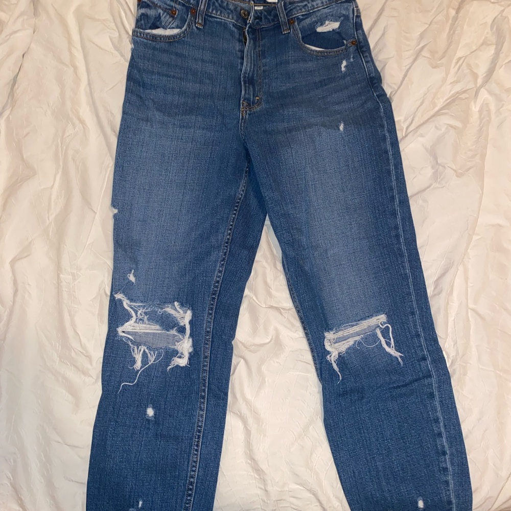 Abercrombie Mom Jeans Distressed Women's